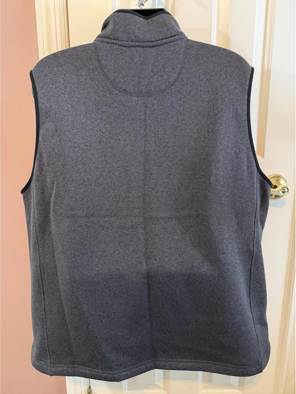 LL Bean Full Zip Sweater Vest Mens XXL Dark Gray Slightly Fitted Grandpa Dad - Picture 3 of 7